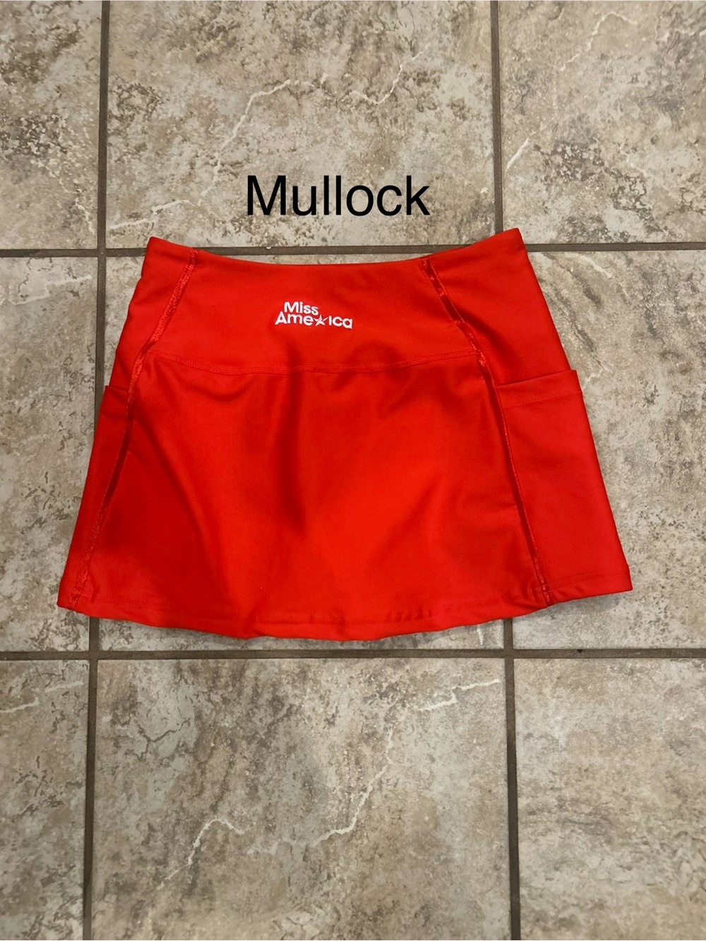 Miss America Red Athletic Mini Skirt